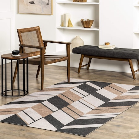 Nuloom Rita Chevron Machine Washable Area Rug 5ft x 8ft NHRB15A-508